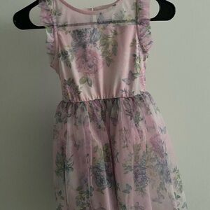 Pink Floral Kids Dress
